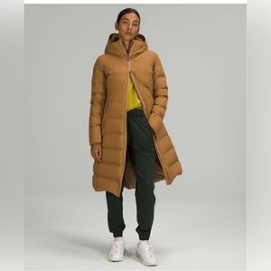 Lululemon sleet street long jacket bold beige